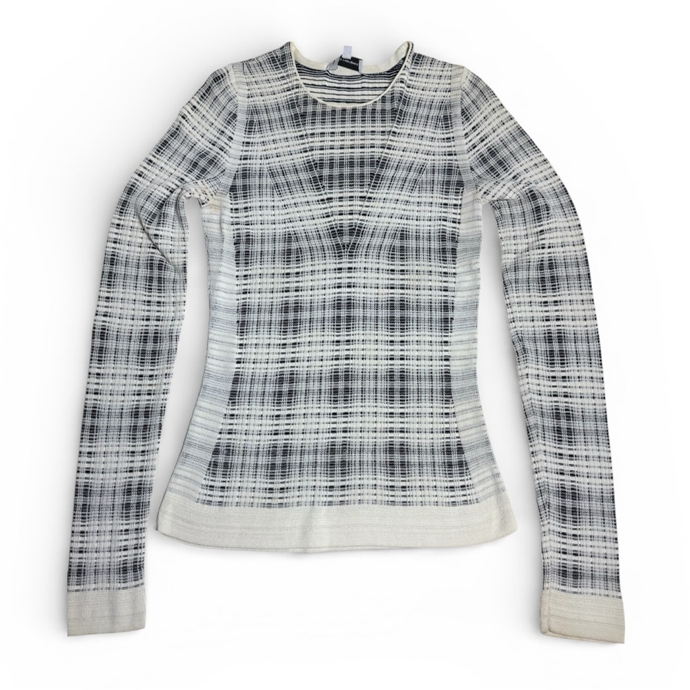 Narciso Rodriguez - Black & White Patterned Sweater - Sz 40 (US 4)